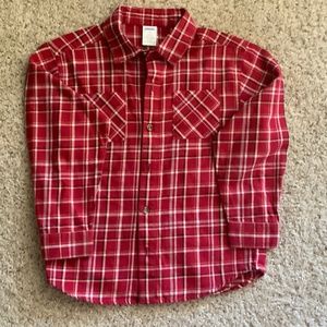 Gymboree button up red plaid shirt size 6